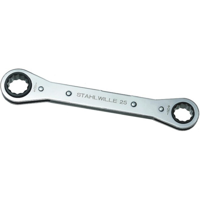 STAHLWILLE Ratchet Ring Spanner, Imperial, Double Ended, 174 mm Overall