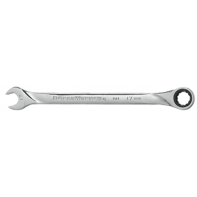 GearWrench Combination Ratchet Spanner, 17mm, Metric, Double Ended, 10.8 in Overall