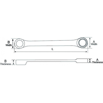 GearWrench Ratchet Spanner, 10mm, Metric, Double Ended, 241 mm Overall