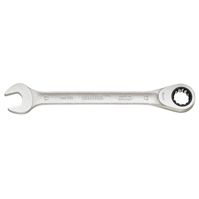Gedore Series 7R Series Combination Ratchet Spanner, 19mm, Metric, Double Ended, 250 mm Overall