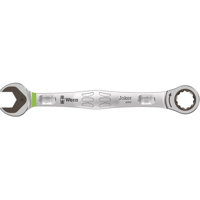 Wera Joker Series Combination Ratchet Spanner, 18mm, Metric, Double Ended, 235 mm Overall