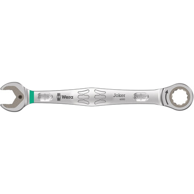 Wera Joker Series Combination Ratchet Spanner, Imperial, Double Ended, 177 mm Overall
