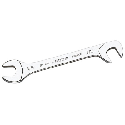Facom Double Ended Open Spanner, 15mm, Metric, Double Ended, 80 mm Overall