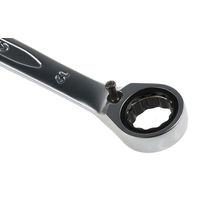 Bahco Ratchet Spanner, 19mm, Metric, Double Ended, 248 mm Overall