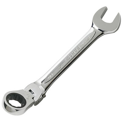 Bahco Ratchet Spanner, 19mm, Metric, Double Ended, 215 mm Overall