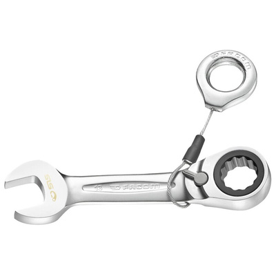 Facom Combination Ratchet Spanner, 16mm, Metric, Height Safe, Double Ended, 123 mm Overall