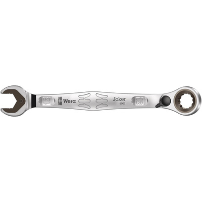 Wera Joker Series Combination Ratchet Spanner, 12mm, Metric, Double Ended, 171 mm Overall