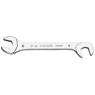 Facom Double Ended Open Spanner, 8mm, Metric, Double Ended, 90 mm Overall