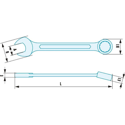 Facom Combination Spanner, 18mm, Metric, Double Ended, 215 mm Overall