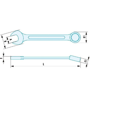 Facom Spanner, 6mm, Metric, Double Ended, 105 mm Overall