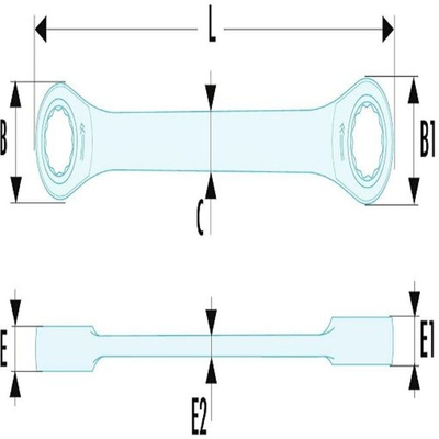 Facom Spanner, 14mm, Metric, Double Ended, 190 mm Overall