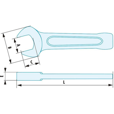 Facom Spanner, 32mm, Metric, 190 mm Overall