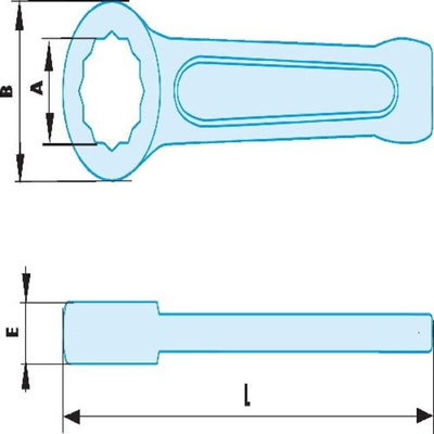 Facom Spanner, 100mm, Metric, 420 mm Overall