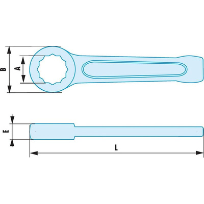 Facom Spanner, 70mm, Metric, 320 mm Overall