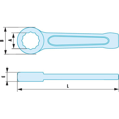 Facom Spanner, 95mm, Metric, 390 mm Overall