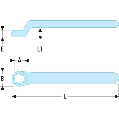 Facom Ring Spanner, 16mm, Metric, 195 mm Overall, VDE/1000V