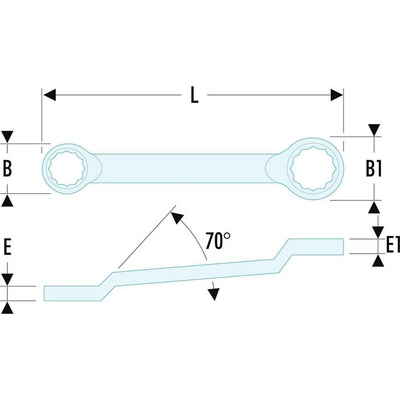 Facom Ring Spanner, 18mm, Metric, Double Ended, 296 mm Overall