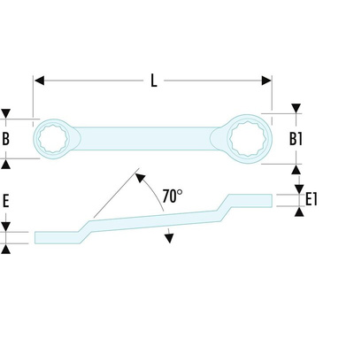 Facom Ring Spanner, 30mm, Metric, Double Ended, 360 mm Overall