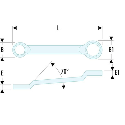 Facom Ring Spanner, 46mm, Metric, Double Ended, 510 mm Overall