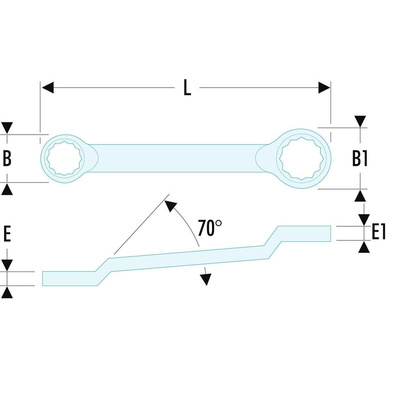 Facom Ring Spanner, 6mm, Metric, Double Ended, 167 mm Overall