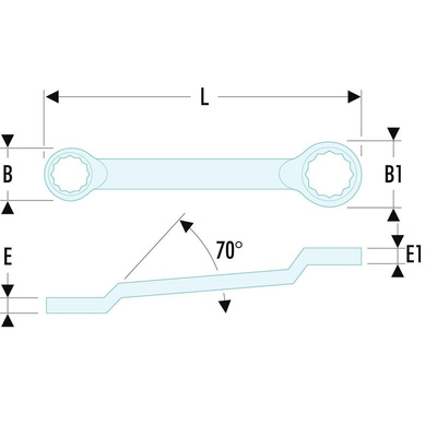 Facom Ring Spanner, 8mm, Metric, Double Ended, 182 mm Overall