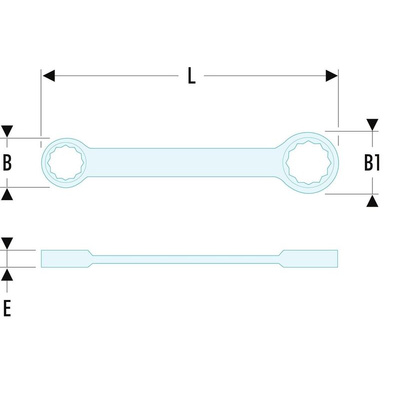Facom Ring Spanner, 21mm, Metric, Double Ended, 240 mm Overall