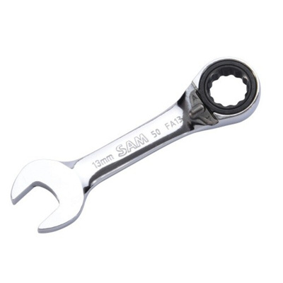 SAM Combination Ratchet Spanner, 13mm, Metric, Height Safe, Double Ended, 113 mm Overall