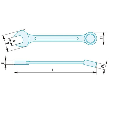 Facom Spanner, Imperial, Double Ended, 290 mm Overall