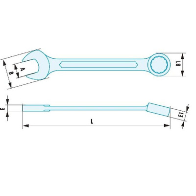 Facom Spanner, 8mm, Metric, Double Ended, 120 mm Overall