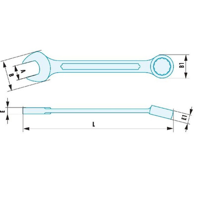 Facom Spanner, 9mm, Metric, Double Ended, 135 mm Overall