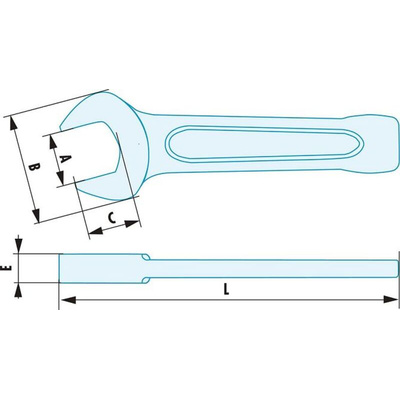 Facom Spanner, 46mm, Metric, 250 mm Overall