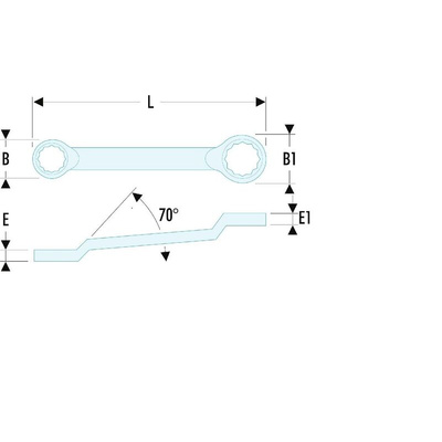 Facom Ring Spanner, 19mm, Metric, Double Ended, 296 mm Overall