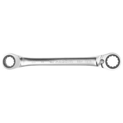 Facom Ratchet Ring Spanner, Imperial, Double Ended, 180 mm Overall