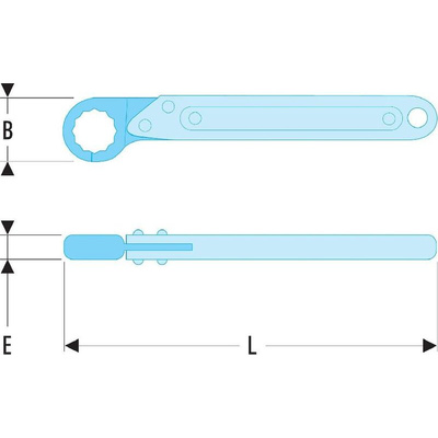 Facom Flare Nut Spanner, 13mm, Metric, 141 mm Overall
