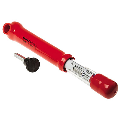 Knipex Click Torque Wrench, 5 → 50Nm, 3/8 in Drive, Square Drive - RS Calibrated