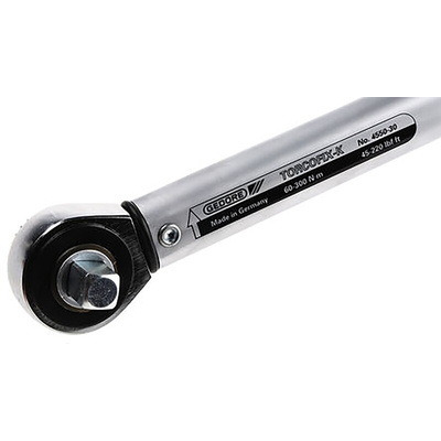 Gedore Click Torque Wrench, 60 → 300Nm, 1/2 in Drive, Square Drive - RS Calibrated