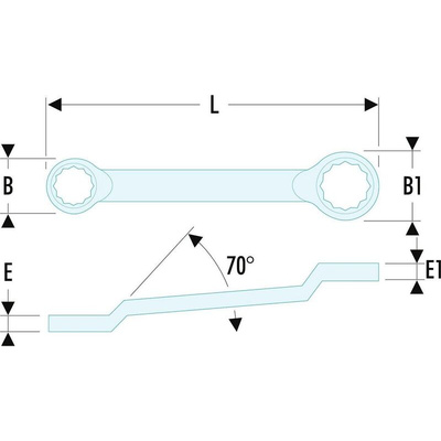 Facom Ring Spanner, 13mm, Metric, Double Ended, 245 mm Overall