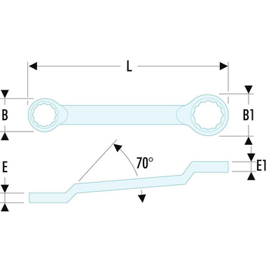 Facom Ring Spanner, 34mm, Metric, Double Ended, 440 mm Overall