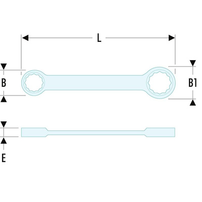 Facom Ring Spanner, 26mm, Metric, Double Ended, 270 mm Overall