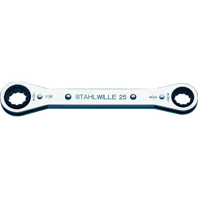 STAHLWILLE 25aN Series Ratchet Ring Spanner, 8 x 11mm, Imperial, Height Safe, 109 mm Overall, No