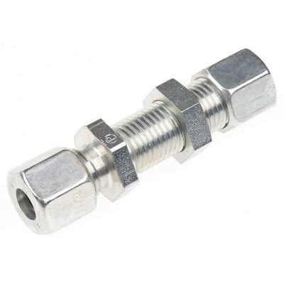 Parker Hydraulic Bulkhead Compression Tube Fitting M14 x 1.5 Made From Chromium Free Zinc Plated Steel