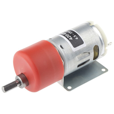 RS PRO Brushed Geared DC Geared Motor, 19.8 W, 4.5 → 15 V dc, 59 Ncm, 120 rpm, 6mm Shaft Diameter