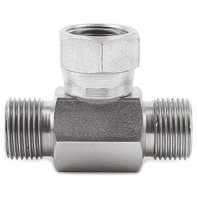Parker Steel Zinc Plated Hydraulic Elbow Compression Tube Fitting, W15LCF
