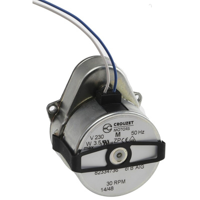 Crouzet Clockwise Synchronous Geared AC Geared Motor, 3 W, 230 V