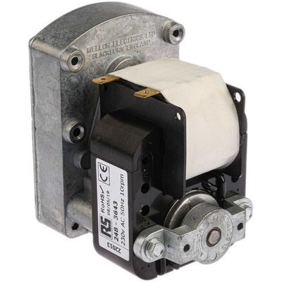 Mellor Electric Clockwise Shaded Pole Geared AC Geared Motor, 24 W, 230 V