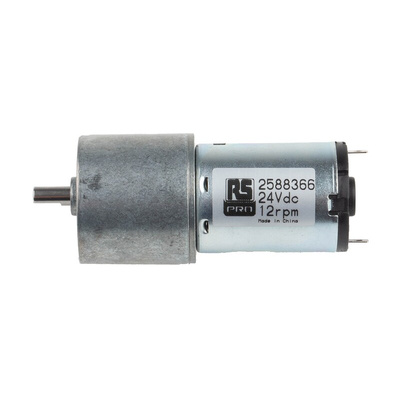RS PRO Geared DC Geared Motor, 24 V dc, 30 Ncm, 12 rpm, 5mm Shaft Diameter