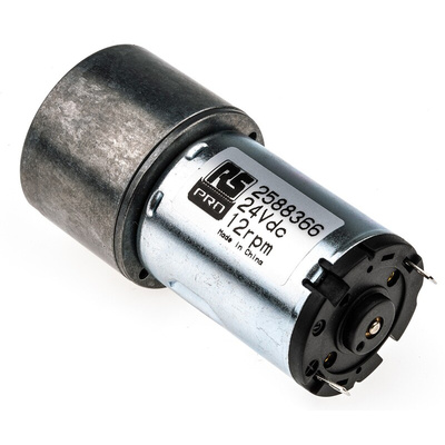 RS PRO Geared DC Geared Motor, 24 V dc, 30 Ncm, 12 rpm, 5mm Shaft Diameter