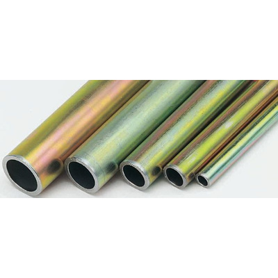 2m Zinc Plated Steel Hydraulic Tubing, 1.5mm Wall Thickness, 345 bar, -40 to +120°C