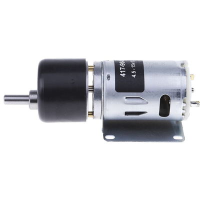RS PRO Brushed Geared DC Geared Motor, 19.8 W, 12 V dc, 59 Ncm, 4 rpm, 6mm Shaft Diameter