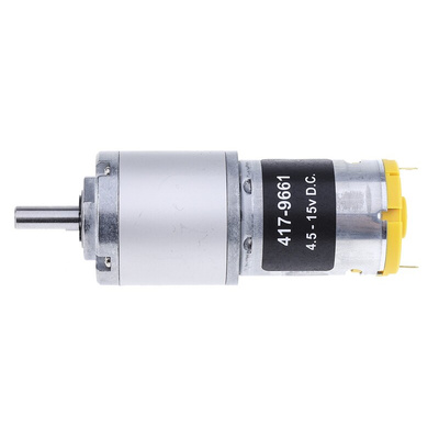 RS PRO Brushed Geared DC Geared Motor, 7.92 W, 12 V dc, 98 Ncm, 99 rpm, 6mm Shaft Diameter